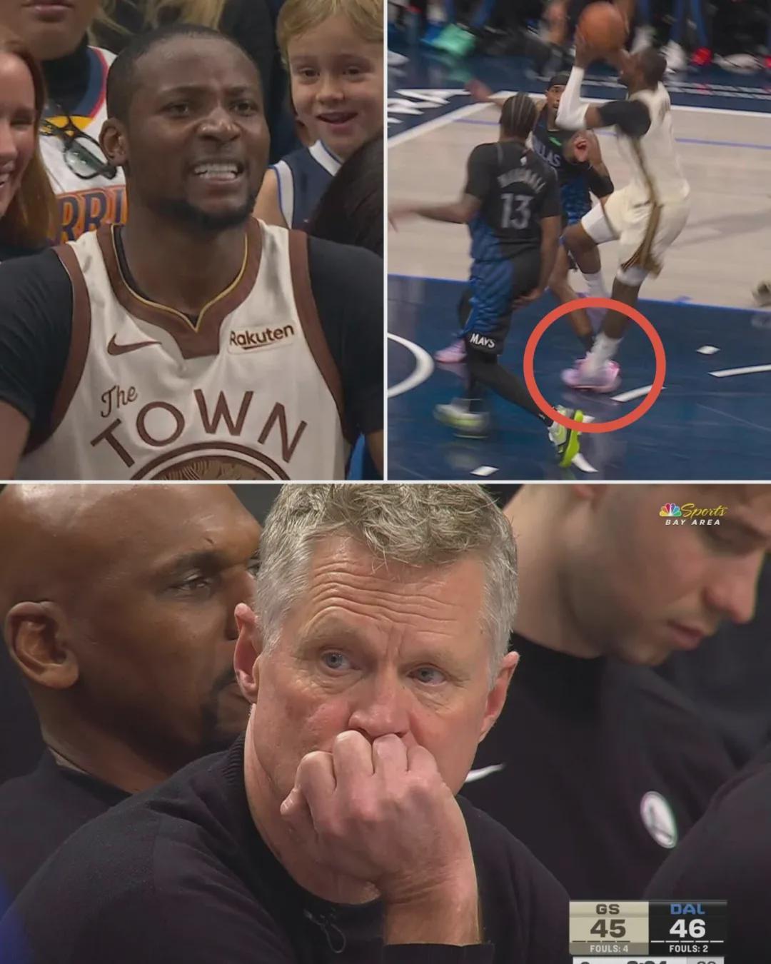 崴脚受伤！库明加退赛！勇士生涯倒计时